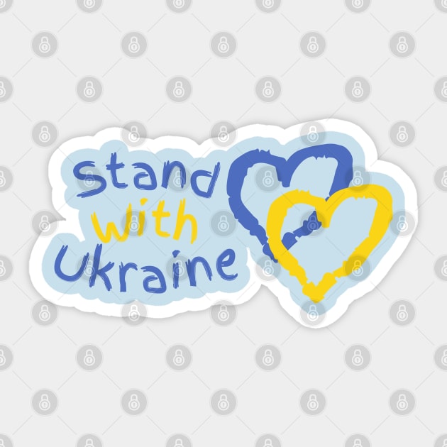 Stand With Ukraine Sticker by Creatifly Graphic Tees